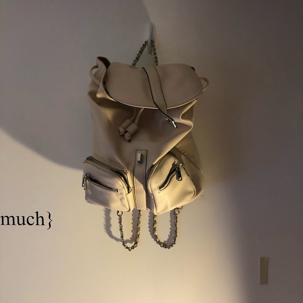 Cream colored backpack